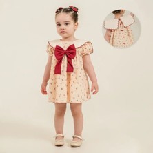 Blumi Kids Kız Bebek Çıtır Çiçek Desenli Bebe Yaka Elbise