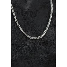 Vice Avm 316L Çelik Gümüş Renk Foxtail Model Zincir Erkek Kolye TG-1395 350561