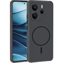Maks Technology Redmi Note 14 4g Kılıf M-Safe Şarj Özellikli Mkst Tea Kapak - Siyah