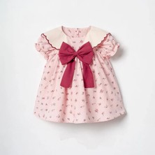 Blumi Kids Kız Bebek Çıtır Çiçek Desenli Bebe Yaka Elbise