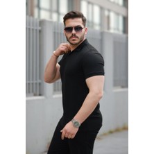 Dogutrend Erkek Yakalı Waffle Dokulu Kısa Kollu Tişört