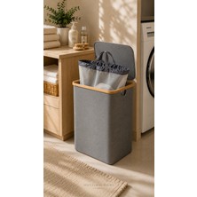 Mottogo Katlanabilir Modern Çamaşır Sepeti – 70 Litre, Suya Dayanıklı Kumaş, Çıkarılabilir Çamaşır Torbası - 44 x 33 x 60 cm