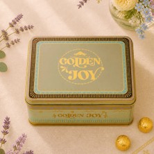 Sarkap Home 3,2 L Golden Joy Dekoratif Metal Saklama Kutusu 217x165x90mm