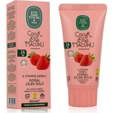 Eyüp Sabri Tuncer Doğal Çilek Özlü 60 ml Çocuk Diş Macunu Açık Pembe Renkli E Vitamini İçerikli