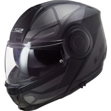 LS2 Scope Axıs Mat Siyah Tıtanıum Kask HPTT Dış Kabuk ve Yüksek Dirençli Vizör ile L Beden