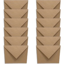 Pera İstanbul 12 Adet Kraft Mektup Zarfı 13x18cm 100gr Renkli Kraft Kağıdı ile Kaliteli Kullanım