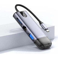 Mcdodo HU-7420 10İn1 Type-C Gigabit Lan+Hdmı+Macbook+Vga Çevirici Çoklayıcı Adaptör-Gri