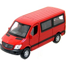 Welly 1:38 Ölçekli Metal Gövdeli Mercedes Sprinter Çek Bırak Minibüs Gerçekçi Detaylar