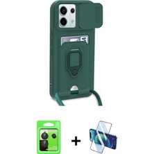Marsilyan™- Redmi Note 13 Pro 5g Kılıf Vadi Form Prime - Siyah 3D Antistatik Seramik Nano Ekran Koruyucu + Raze Metal Kamera Lens - Sh