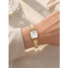 Boris Accessory Kadın Kol Saati Rose Gold & Altın Kasa Kare Kadran Şık Metal Kordon