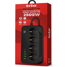 Trio 3440 4lü Akım Korumalı Priz 3440 4lü Akım Korumalı Priz