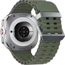 Armüz Watch 7 Ultra KR417 Rug Silikon Kordon - Koyu Yeşil