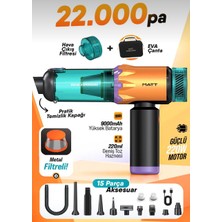 Aetcr Kablosuz Araç Süpürgesi 220W 22000PA Güçlü Vakum & Üfleme Özellikli Şarjlı Oto Süpürge MCV22
