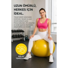 Spor Byfit 65 cm Sarı Pilates Topu Kolay Temizlenir Uzun Ömürlü Kullanım Amacı İçin İdeal
