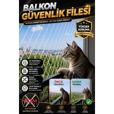 viyolmarketim Balkon Filesi 2.5x4 Metre Bahçe Balkon Filesi Kedi Kuş Önleme Güvenlik Filesi