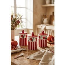 Acar Nuances 3 Parça Porselen Kavanoz Seti - 1300 ml
