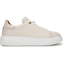 Tamer Tanca Kadın Hakiki Deri Bej Floter Sneakers & Spor Ayakkabı 1145 Z-2501 Bn Ayk Y26 Bej Fltr