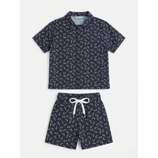 Baby Lory Kids Store Lacivert Dokuma Gömlekli Takım