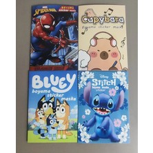 Ada Çanta Kırtasiye 4 Adet Stickerli Karakter Figürlü Boyama Kitabı AD838335