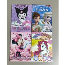 Ada Çanta Kırtasiye 4 Adet Stickerli Karakter Figürlü Boyama Kitabı AD67023