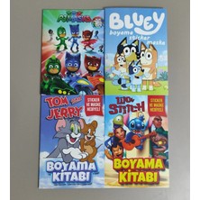 Ada Çanta Kırtasiye 4 Adet Stickerli Karakter Figürlü Boyama Kitabı AD511804