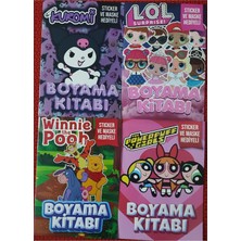Ada Çanta Kırtasiye 4 Adet Stickerli Karakter Figürlü Boyama Kitabı AD200729