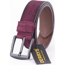 Derrys 4.5 cm Süet Deri Kot Kemeri