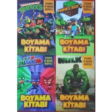 Ada Çanta Kırtasiye 4 Adet Stickerli Karakter Figürlü Boyama Kitabı ZA023