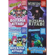 Ada Çanta Kırtasiye 4 Adet Stickerli Karakter Figürlü Boyama Kitabı JU65889