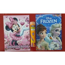 Ada Çanta Kırtasiye 2 Adet Stickerli Karakter Figürlü Boyama Kitabı ve 12 Li Tüp Kuru Boya Kalemi FR90035