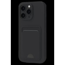Armüz Apple iPhone 16 Pro Max Kılıf Kelvin Kartvizitli Silikon - Siyah