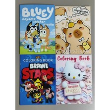 Ada Çanta Kırtasiye 4 Adet Stickerli Karakter Figürlü Boyama Kitabı AD555946