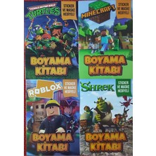 Ada Çanta Kırtasiye 4 Adet Stickerli Karakter Figürlü Boyama Kitabı ZA024