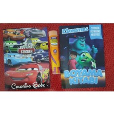 Ada Çanta Kırtasiye 2 Adet Stickerli Boyama Kitabı ve 12 Li Tüp Kuru Boya Kalemi UN9200069