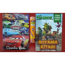 Ada Çanta Kırtasiye 2 Adet Stickerli Boyama Kitabı ve 12 Li Tüp Kuru Boya Kalemi EE86566