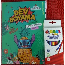 Ada Çanta Kırtasiye Karakter Figürlü Dev Boyama Kitabı (90CMX64CM) ve 12 Li Kuru Boya Kalemi AD200855