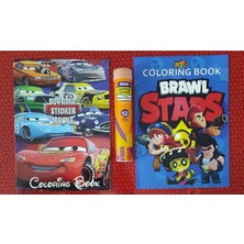 Ada Çanta Kırtasiye 2 Adet Stickerli Karakter Figürlü Boyama Kitabı ve 12 Li Tüp Kuru Boya Kalemi KA8795855