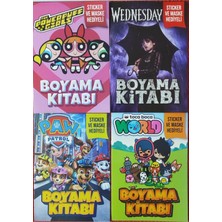 Ada Çanta Kırtasiye 4 Adet Stickerli Karakter Figürlü Boyama Kitabı GA699965