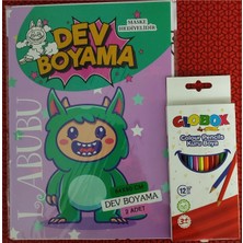 Ada Çanta Kırtasiye Karakter Figürlü Dev Boyama Kitabı (90CMX64CM) ve 12 Li Kuru Boya Kalemi AD200818
