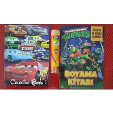 Ada Çanta Kırtasiye 2 Adet Stickerli Boyama Kitabı ve 12 Li Tüp Kuru Boya Kalemi EE2258554