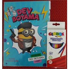 Ada Çanta Kırtasiye Karakter Figürlü Dev Boyama Kitabı (90CMX64CM) ve 12 Li Kuru Boya Kalemi AP686998