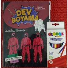 Ada Çanta Kırtasiye Karakter Figürlü Dev Boyama Kitabı (90CMX64CM) ve 12 Li Kuru Boya Kalemi LK90666526
