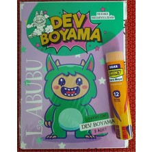 Ada Çanta Kırtasiye Karakter Figürlü Dev Boyama Kitabı (90CMX64CM) ve 12 Li Tüp Kuru Boya Kalemi AD200817