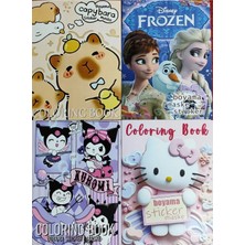 Ada Çanta Kırtasiye 4 Adet Stickerli Karakter Figürlü Boyama Kitabı AD200757