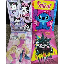 Ada Çanta Kırtasiye 4 Adet Stickerli Karakter Figürlü Boyama Kitabı AD200860