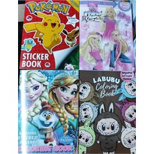 Ada Çanta Kırtasiye 4 Adet Stickerli Karakter Figürlü Boyama Kitabı AD200828