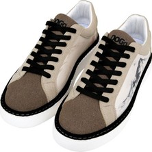 Dogo Erkek Vegan Deri Beyaz Sneakers - Japanese In Red Tasarım