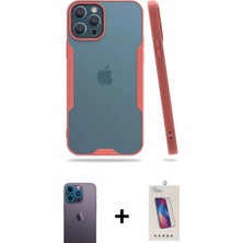 Pileli Store Pilelistore™ iPhone 12 Pro Max Kılıf Atlas Asil Serisi - Siyah Joko 5d Cam + Neon Fosforlu Kamera Lens - Mı