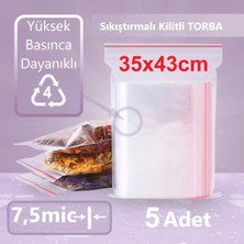 Jokey Ambalaj Kilitli Şeffaf Torba 35X43 cm Aksesuar,madeni Para,boncuk ve Buzdolabı Saklama Poşeti (5ADET)