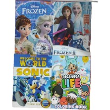 Ada Çanta Kırtasiye 4 Adet Stickerli Karakter Figürlü Boyama Kitabı KU221145